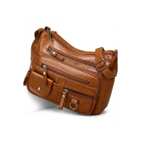 Multi-Pocket Retro Shoulder Bag