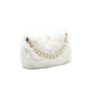 White Plush Handbag