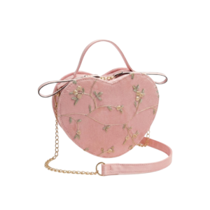 Lace Heart Shoulder Bag